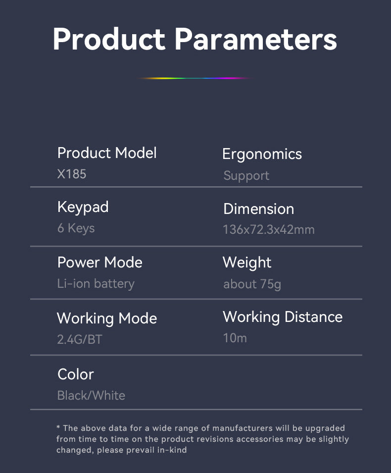 Ergonomic Dual-Mode Wireless Gaming Mouse - Mute Buttons, Adjustable DPI, Rechargeable, Multi-Assist Keys(black)