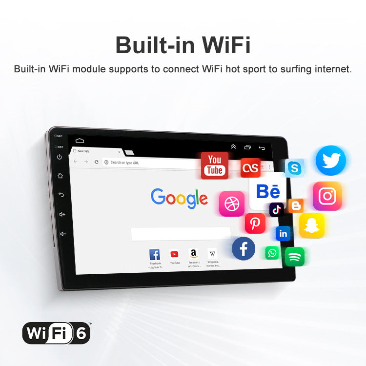 Universal 7-Inch Android Car Stereo GPS Navigator - QLED HD Touchscreen, 2GB RAM 32GB ROM, WiFi, Bluetooth 5.4, CarPlay & Mirror Link(black 7 inches)