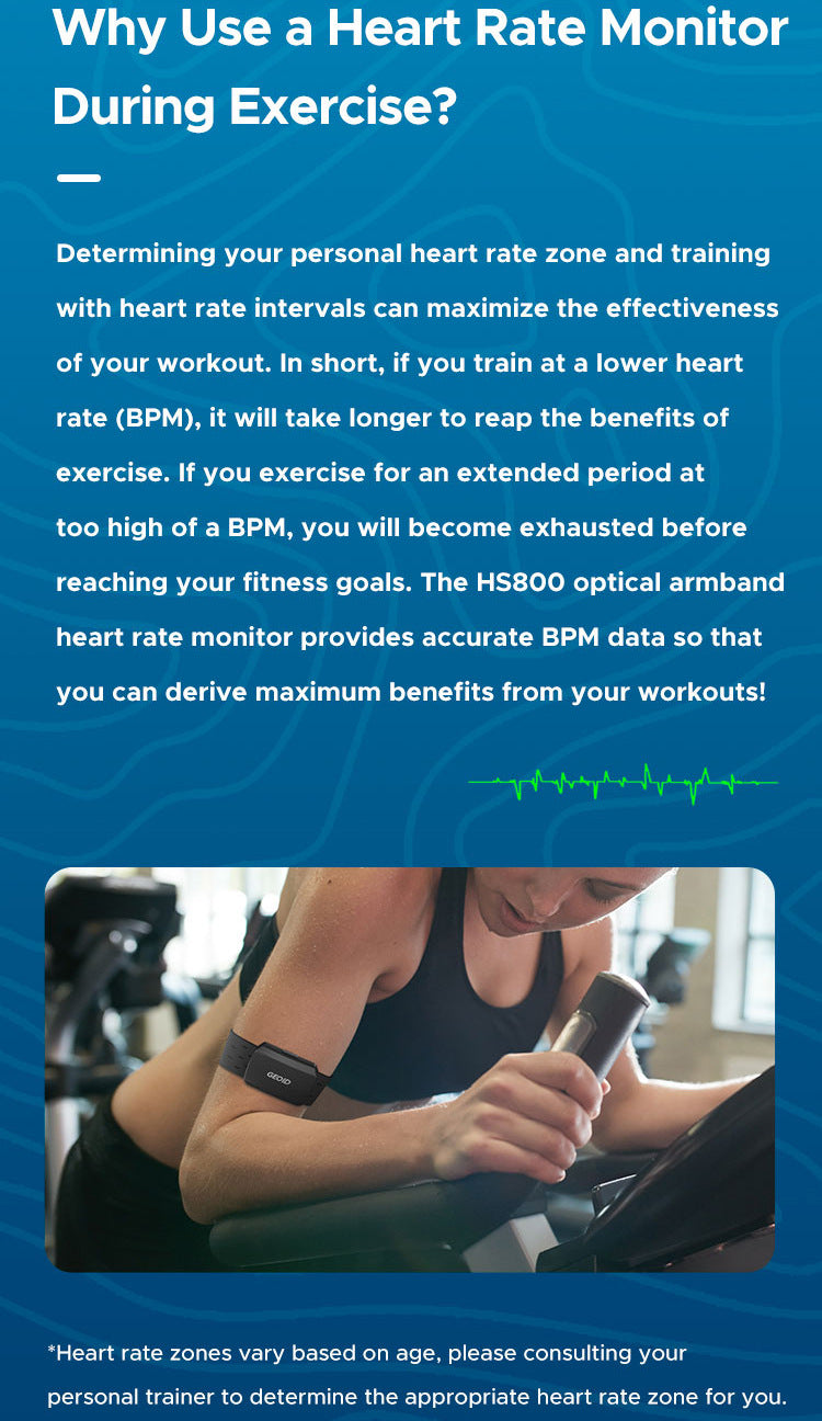 Optical Armband Heart Rate Monitor - Bluetooth & ANT+ Dual Protocol, IP67 Waterproof for Fitness Training(black)