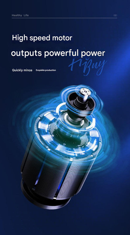 Electric Mini Garlic Chopper with Glass Bowl - USB Rechargeable, 6 Blades, Large Capacity(white)