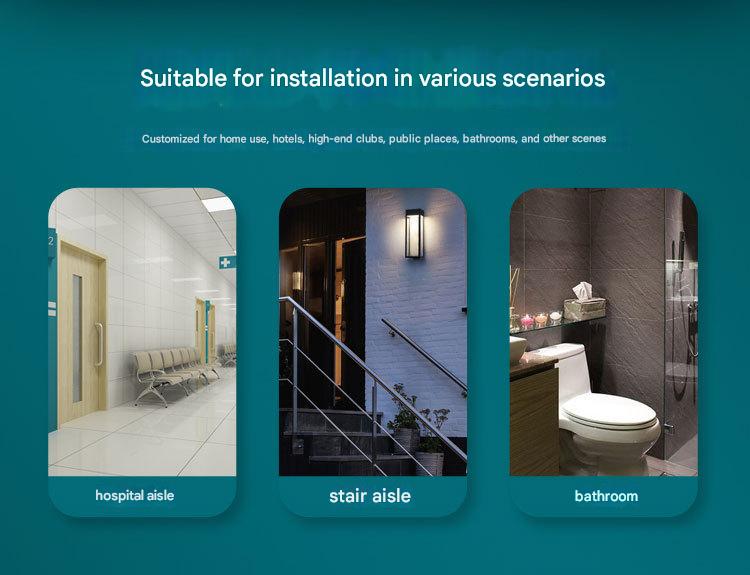 2pc Heavy-Duty Anti-Slip Safety Grab Bar with Luminous Rings - Stainless Steel Core Bathroom Handrail(yellow 40cm)