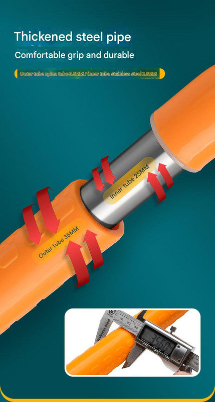 2pc Heavy-Duty Anti-Slip Safety Grab Bar with Luminous Rings - Stainless Steel Core Bathroom Handrail(yellow 40cm)