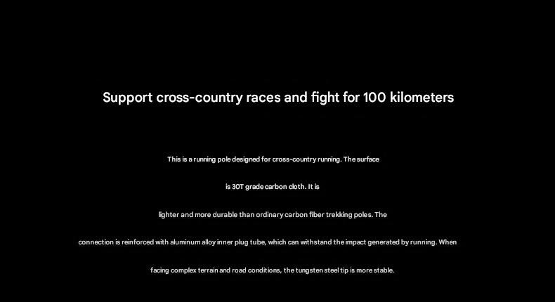 Ultralight Carbon Fiber Foldable Trail Running & Hiking Pole(blue Recommended height range 175-185cm)