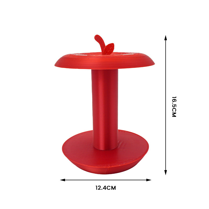 Apple-Shaped Adjustable Tissue Roll Holder - Fun & Practical Desktop Paper Towel Stand(red)