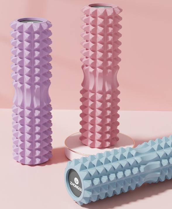 Black High-Density 3D Trigger Point Foam Roller - Solid Core Massager for Deep Tissue Muscle Recovery & Yoga