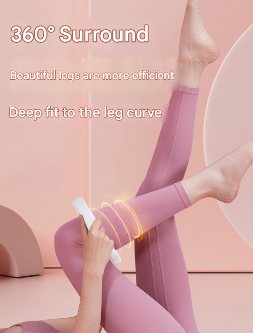 Pink U-Shape 360 Degree Massage Roller - Multi-Functional Leg, Arm & Neck Massager for Muscle Relief & Recovery