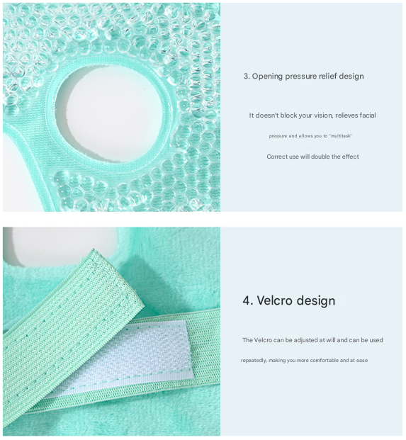 Pink Reusable Cooling Gel Bead Face Mask and Eye Mask Set - Soothing Therapy for Puffy Eyes, Headaches and Facial Relaxation