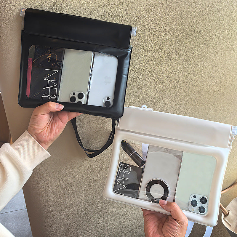 2 Pcs White Cute Floating Waterproof Pouch - Touch-Sensitive Screen & Adjustable Strap