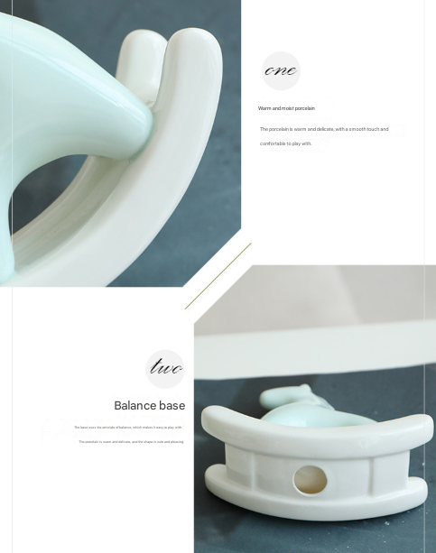 Light Green Modern Ceramic Rocking Horse Ornament - Cute Porcelain Figurine for Desk & Shelf Decor