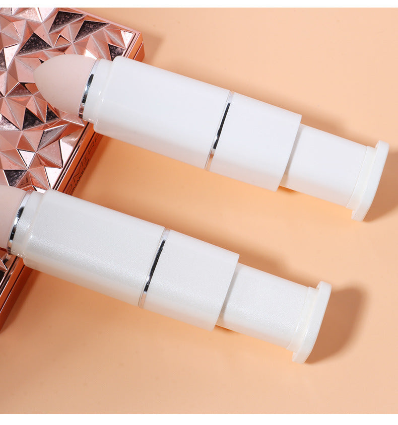 Lighgt Cyan Compact 8-in-1 Makeup Brush Set - Portable Travel Kit with Retractable Brushes and Case