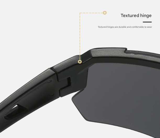 Black Unisex Sport Cycling Sunglasses - Lightweight Wraparound Eyewear for Running & Outdoor Activities