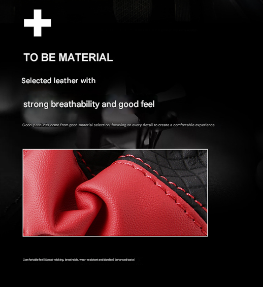 2-Pack (Type A + Type B) Beige And Black Sporty Carbon Fiber Leather Steering Wheel Cover - Universal 38cm Easy-Fit Elastic Grip