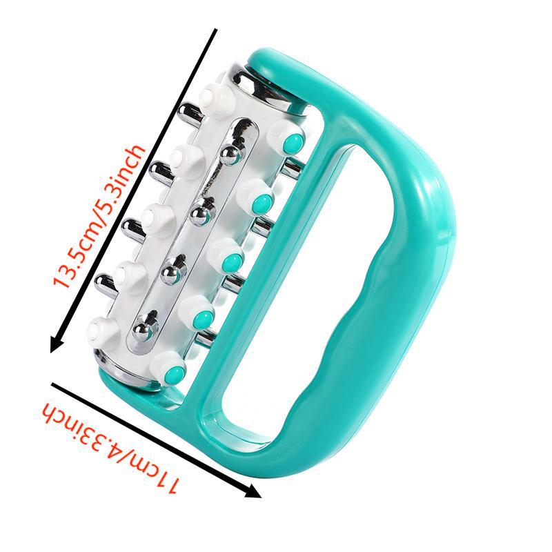Blue Ergonomic Body Roller Massager - Handheld Deep Tissue Tool for Muscle Relief and Fascia Release