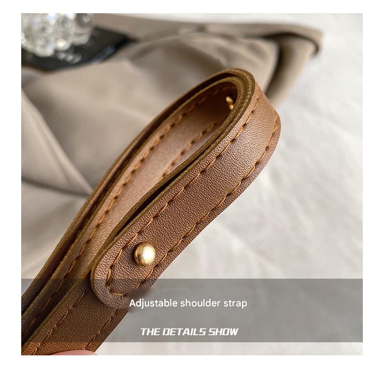 White and Brown Chic PU Leather Crossbody Bag with Cute Bear Charm - Adjustable Strap Shoulder Purse