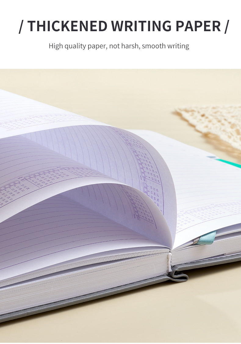 Green A5 PU Leather Agenda for Productivity & Time Management-Undated Daily & Hourly Planner Pro