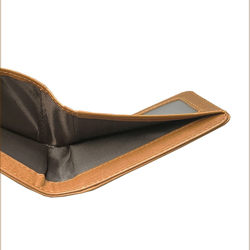 Brown Men's Genuine Leather Wallet Vintage Casual Short Bi-fold Cowhide Money Clip Card Holder