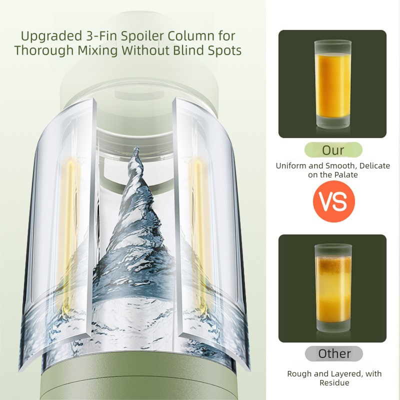 Black Portable Automatic Rechargeable Blender Wireless Juicer Mini Ice Crusher for Smoothies & Shakes