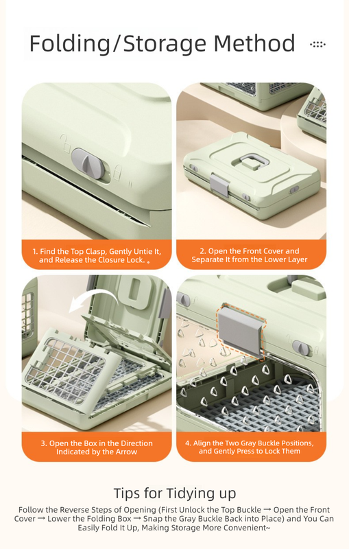 Grey Premium Foldable Pet Carrier Crate - Breathable Aviation Travel Box for Cats & Small Dogs up to 10kg - Portable Car & Flight Transport Case