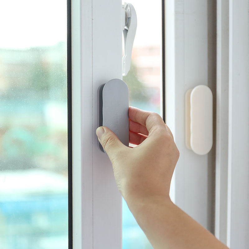 Black 10-Pack No-Drill Window Handle Cabinet Pulls - Adhesive Mounting for Easy Installation