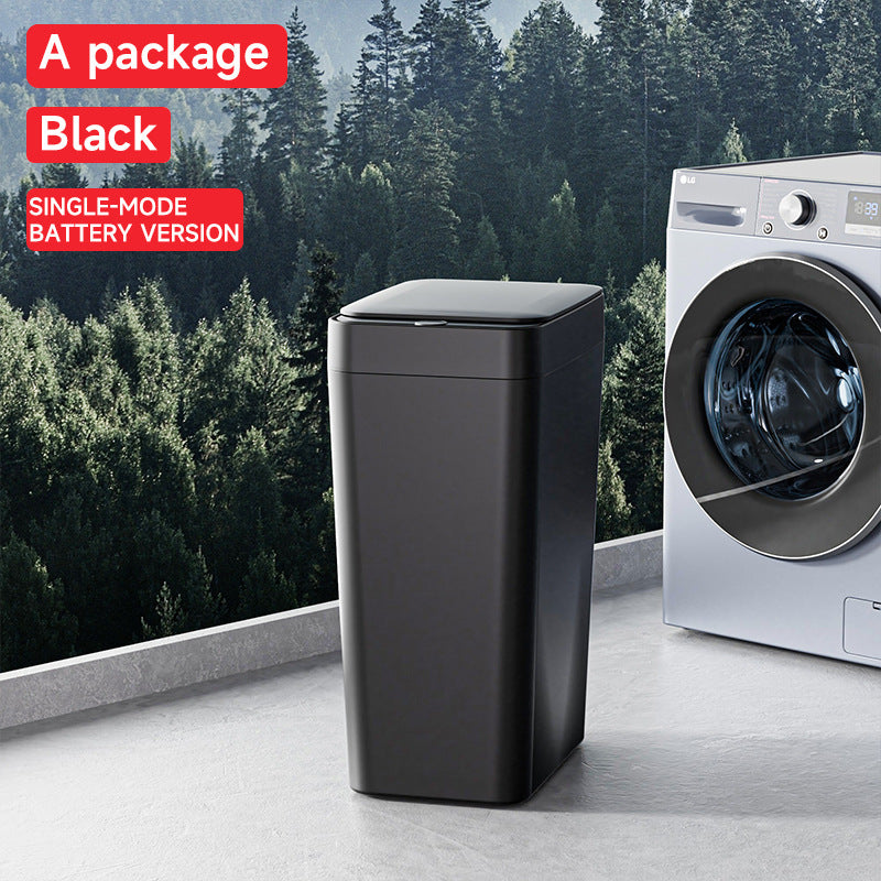 Black Smart Sensor Trash Can – Slim, Durable, and Hands-Free Waste Bin for Kitchen, Bathroom, or Living Room