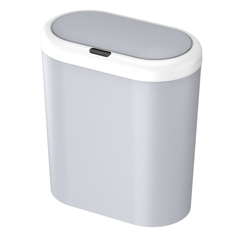 Grey Smart Sensor Trash Can – 15L Capacity, Compact Design for Home Use with Automatic Induction Opening(Three sensor modes)