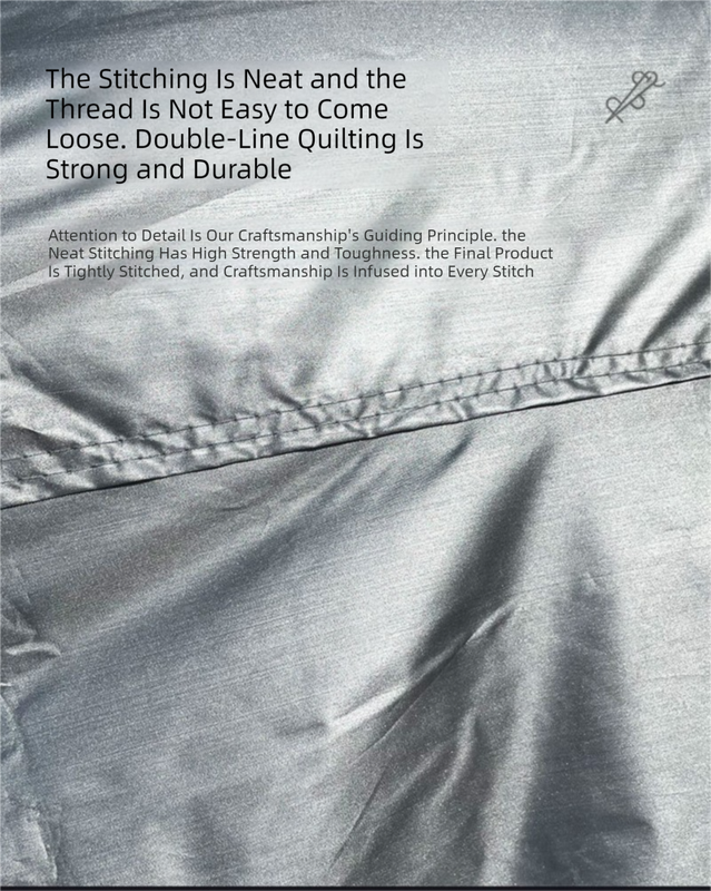 Silver 3XXL Universal Car Cover – 170T Taffeta Fabric, All-Weather Protection for Cars(5300×2000×1500MM)