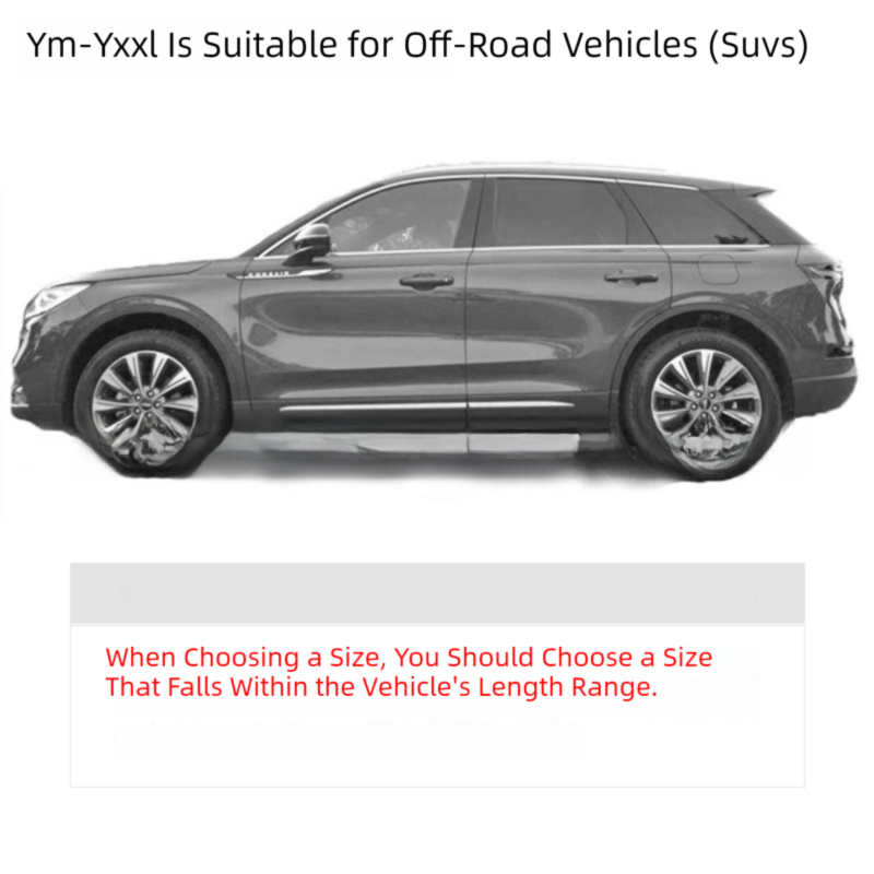 Silver YXXL Off-Road Vehicle Cover – 170T taffeta fabric, all-weather vehicle protection(5100×2000×1850MM)