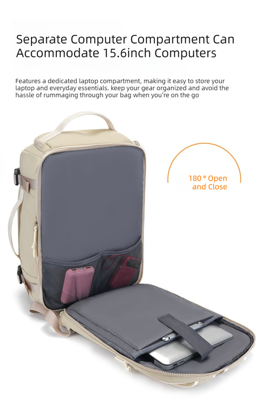 Orange Stylish & Spacious Backpack – Lightweight, Expandable Travel & Daily Use Rucksack (31×20×43cm)