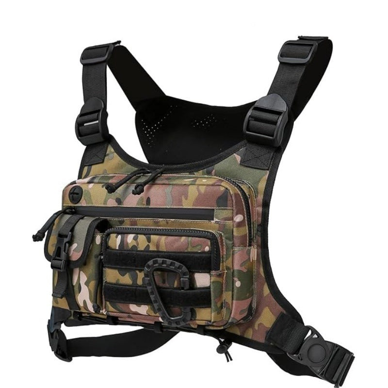 Camouflage color Outdoor Tactical Chest Pack – Lightweight Running & Hiking Vest for Men (27×17×5cm)