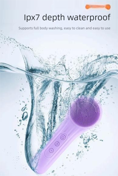 Purple Multi-Functional Silicone Facial Cleansing Brush – Ultrasonic & Heat Infusion Beauty Device