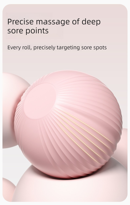 Pink Portable 6-Wheel Massage Roller – Quiet, Compact Muscle Relief Tool for Neck, Back, Legs & Shoulders