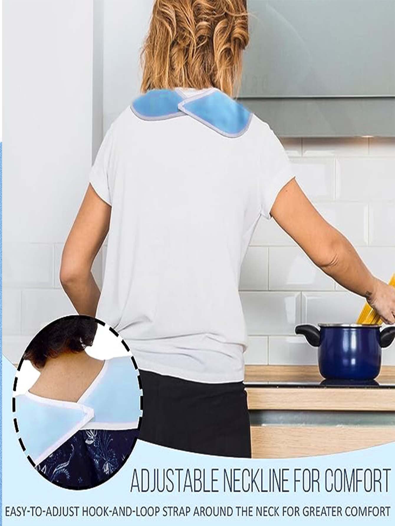 Grey Anti-Stain Feeding Apron with Pocket – Adjustable Care Bib for Elderly & Disabled Adults (2-Pack)
