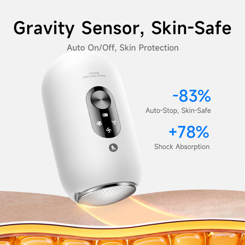 Black 2-in-1 Electric Foot Care Device – Cordless Callus Remover & Skin Polisher with Dual Heads