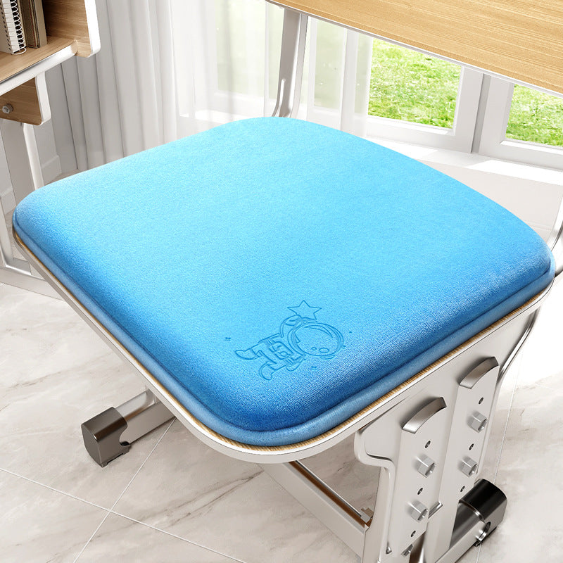 Memory Foam Student Seat Cushion - Pressure Relief, Non-Slip with Adjustable Straps for Healthy Posture(Astronaut Blue 36x34cm)
