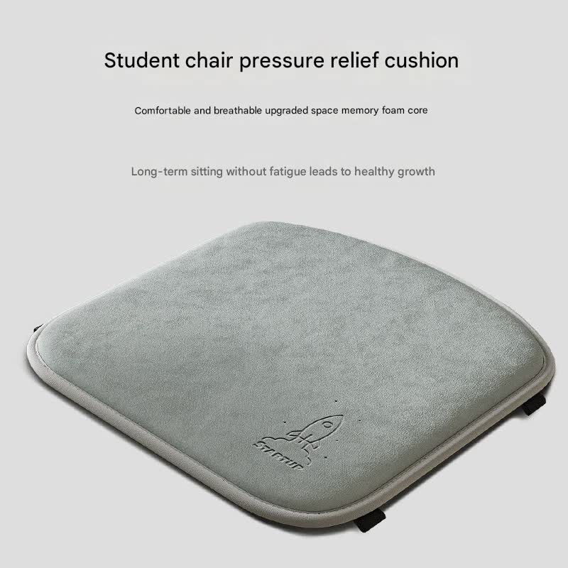 Memory Foam Student Seat Cushion - Pressure Relief, Non-Slip with Adjustable Straps for Healthy Posture(Astronaut Pink 36x34cm)