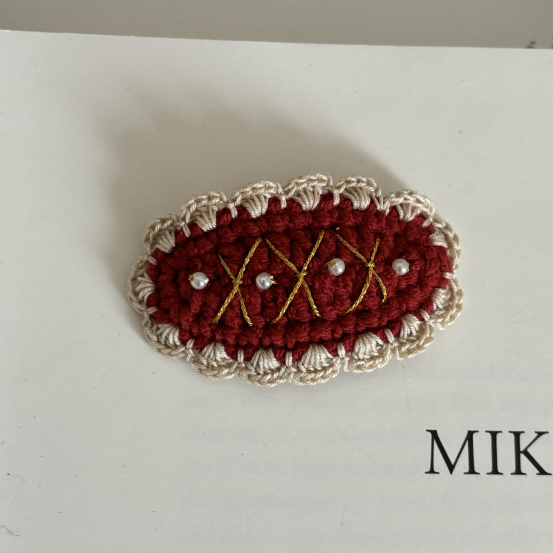 Christmas Collection Hair Clips - Set of 5 Random Main Image Styles, Festive Knitted Tree & Bow BB Clips, Bangs Clips & Hair Accessories