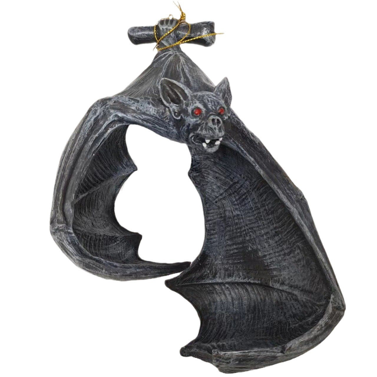 Gothic Bat Wall Tealight Holder - Resin Decor for Spooky Ambiance (16.5x12x22 cm)