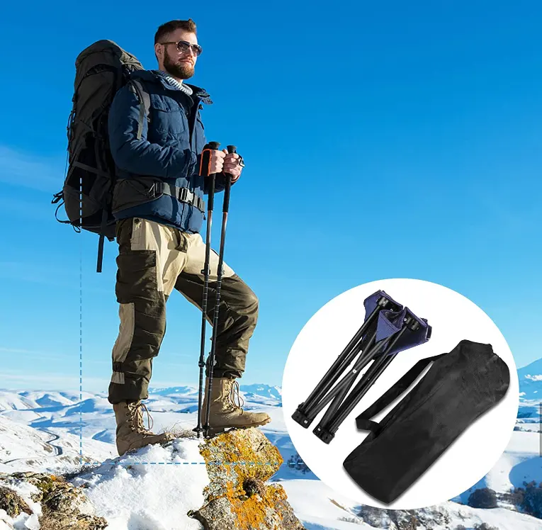 2-Pack Portable Outdoor Fishing Stool - Multi-Functional Leisure Chair for Camping, Art, Beach & More (28x28x24 cm)