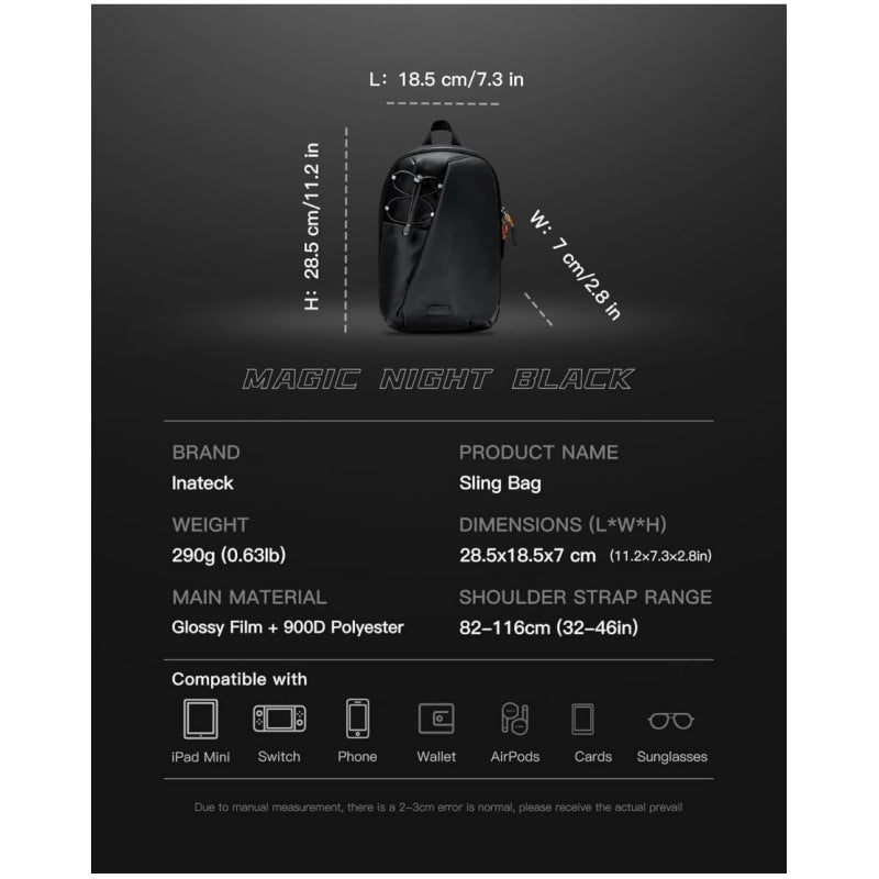 Grey Modern Urban Sling Bag Crossbody Chest Pack with Quick Adjustable Strap Compact Daypack for Travel and Daily Commute