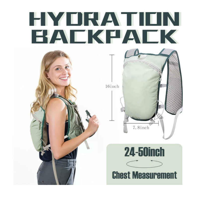 Lightweight Hydration Backpack Running Vest with Adjustable Chest Straps Breathable Trail Running Pack for Cycling and Marathons Fits 24-50 Inch Chest