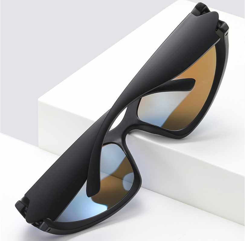 2 Pack Black-rimmed Night Vision Lenses + Pink Polarized Sports Sunglasses Men Small Frame Cycling Glasses Anti-Glare UV Protection Outdoor Eyewear Ideal for Driving and Running