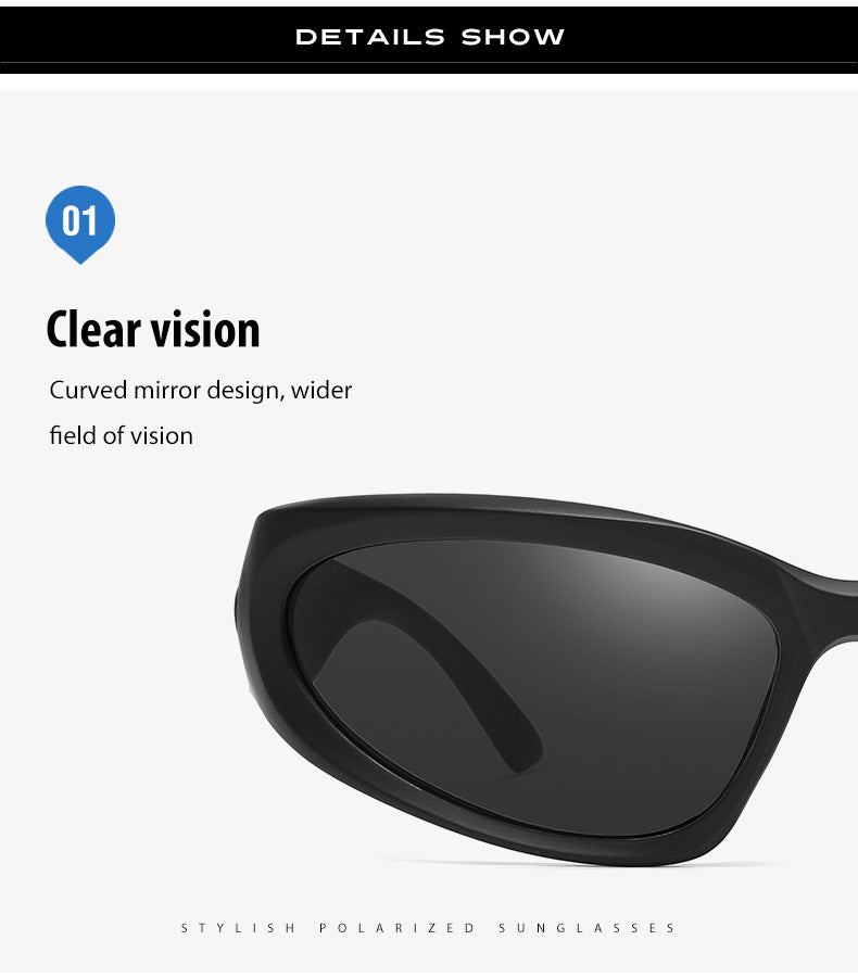 2 Pack Black-rimmed Night Vision Lenses + Pink Polarized Sports Sunglasses Men Small Frame Cycling Glasses Anti-Glare UV Protection Outdoor Eyewear Ideal for Driving and Running