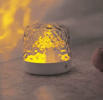 Rechargeable Water Ripple Projector Light with Bluetooth Speaker 16 Colour RGB Rotating Ocean Wave Night Lamp Remote Control for Bedroom Decor