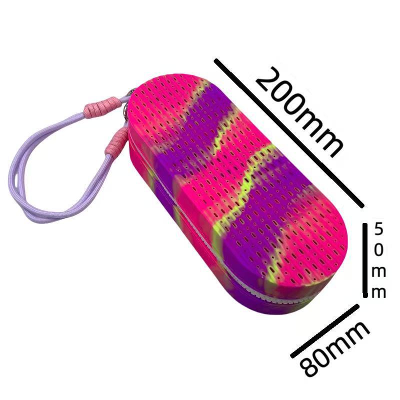 Yellow-orange Breathable Silicone Swim Goggles Case Shockproof Sunglasses Protector Box Portable Large Capacity Storage Pouch with Hanging Strap for Swimming and Travel