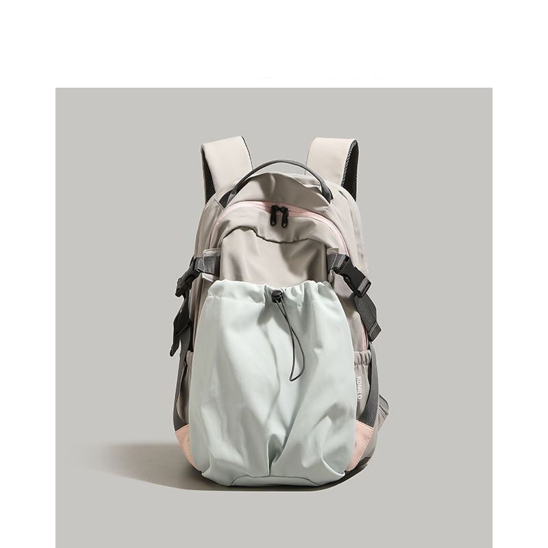 Khaki Minimalist Laptop Backpack Large Capacity 43cm for Men and Women - Unisex Casual School Bag for Uni and Work