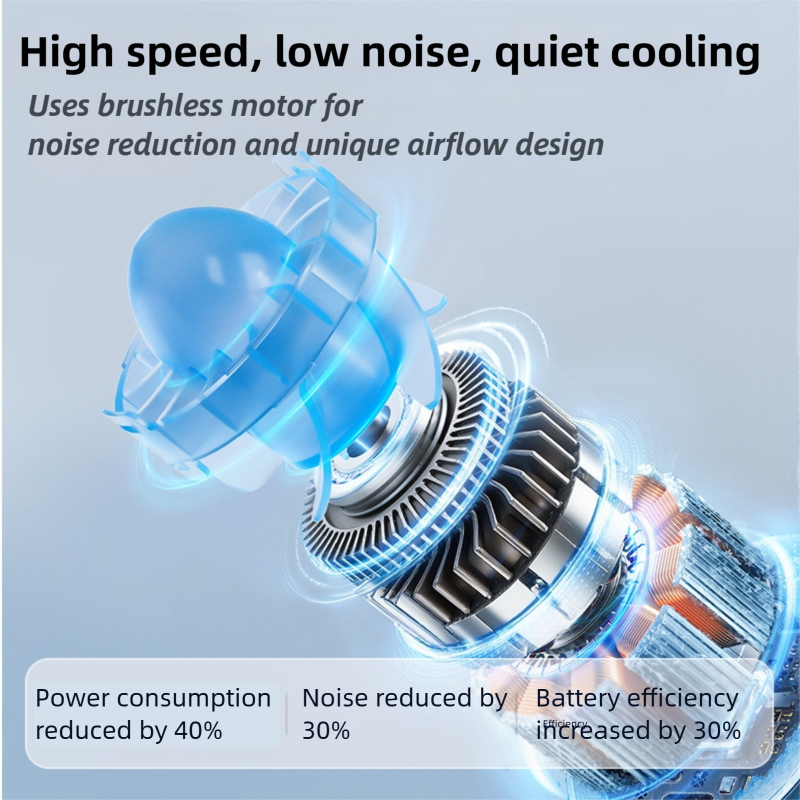 Brown Portable Fan for Outdoor, Waist Clip, and Desktop Cooling