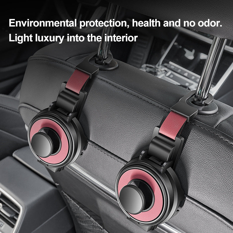 Red 3-in-1 Car Headrest Organizer Hook