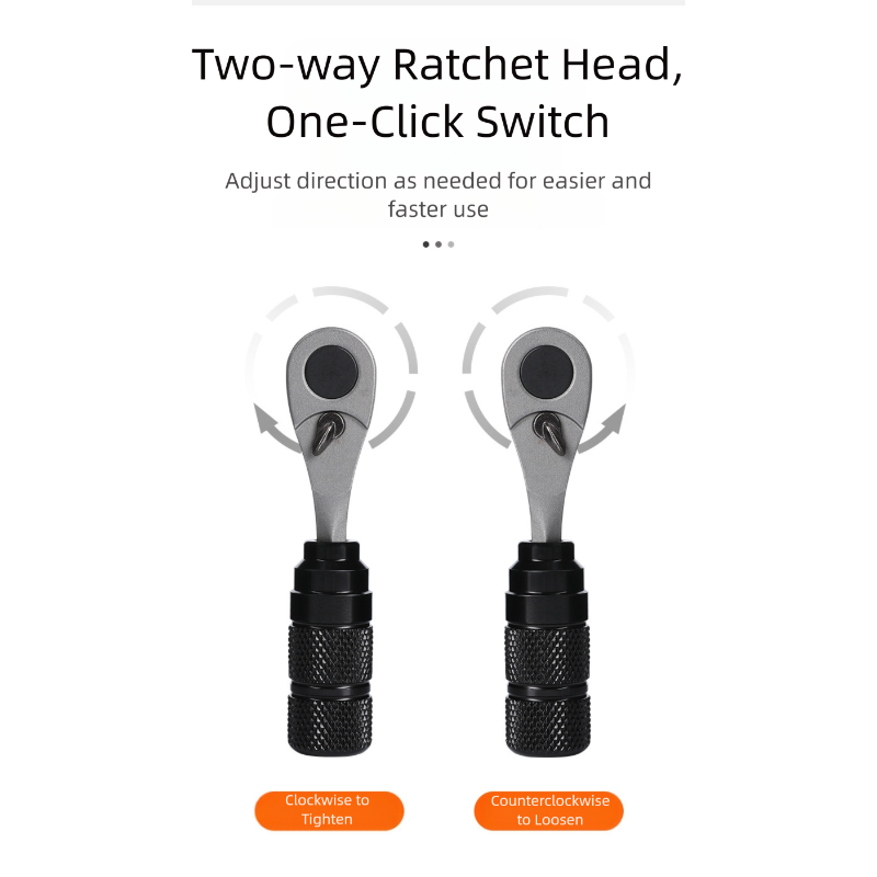 Compact Bicycle Ratchet Tool Kit - Bidirectional Wrench,Magnetic Bits & Tire Levers