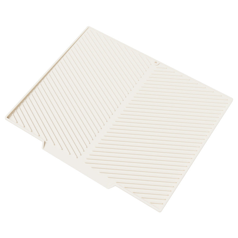 2PC White Multi-Use Drain Mat (43x33 cm) – Non-Slip Heat Protection for Dish Drying & Prep