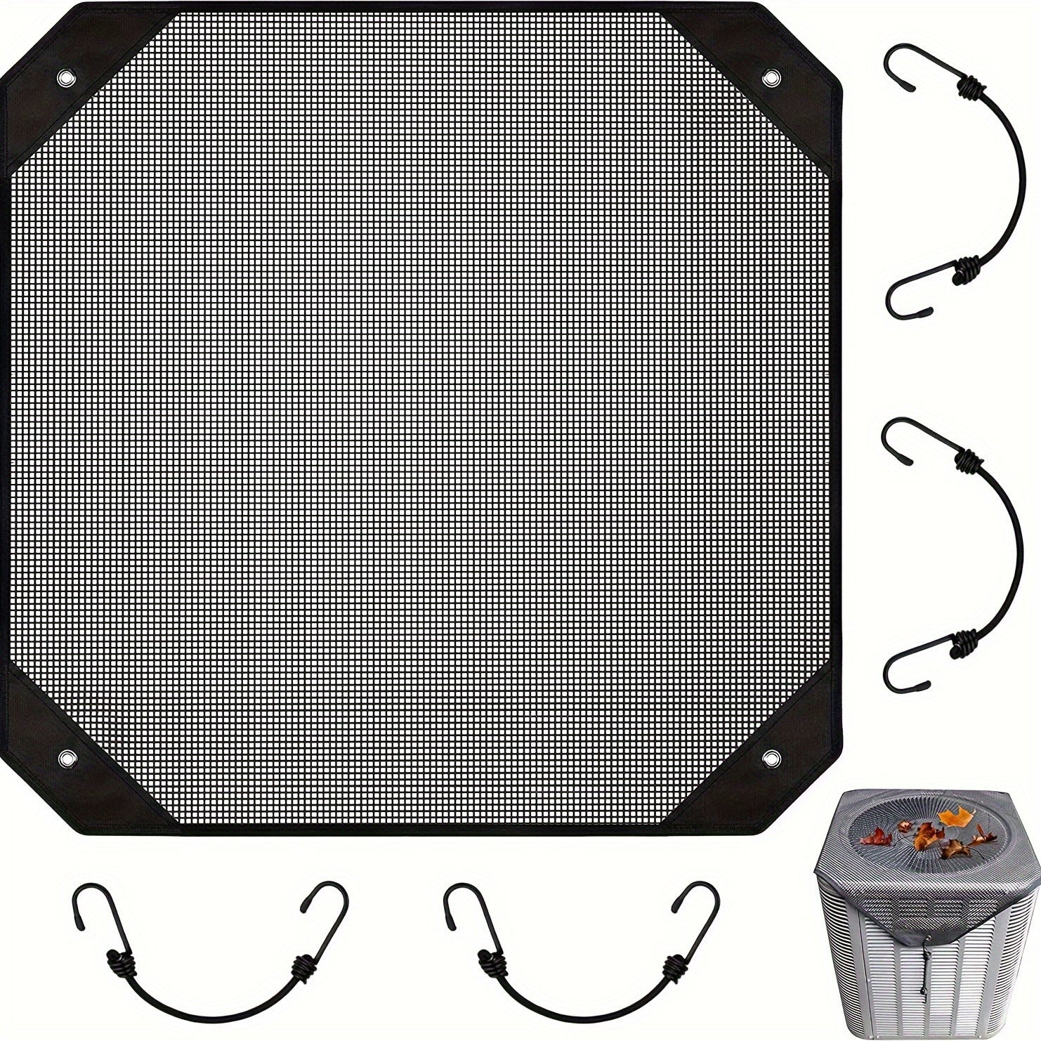 2-Pack Ventilated Resin Mesh Outdoor Air Conditioner Cover(91x91cm / 36x36inch) - Anti-Sun Heat Reduction AC Unit Net for Exterior Use